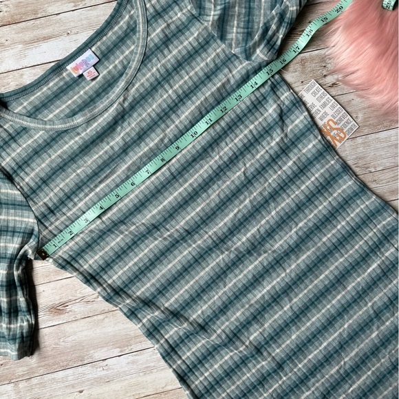 LuLaRoe Julia Dress | size XS (2-4) | Green Striped | NWT - Picture 5 of 6